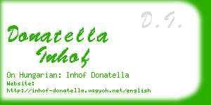 donatella inhof business card
